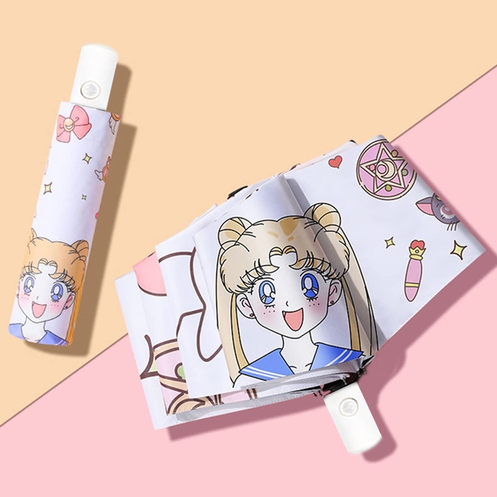 Ombrello compatto pieghevole resistente alle tempeste, ombrello da viaggio, mini tascabile, 3 costole, ombrello pieghevole, arcobaleno, resistente alle tempeste per uomo e donna (campo di grano