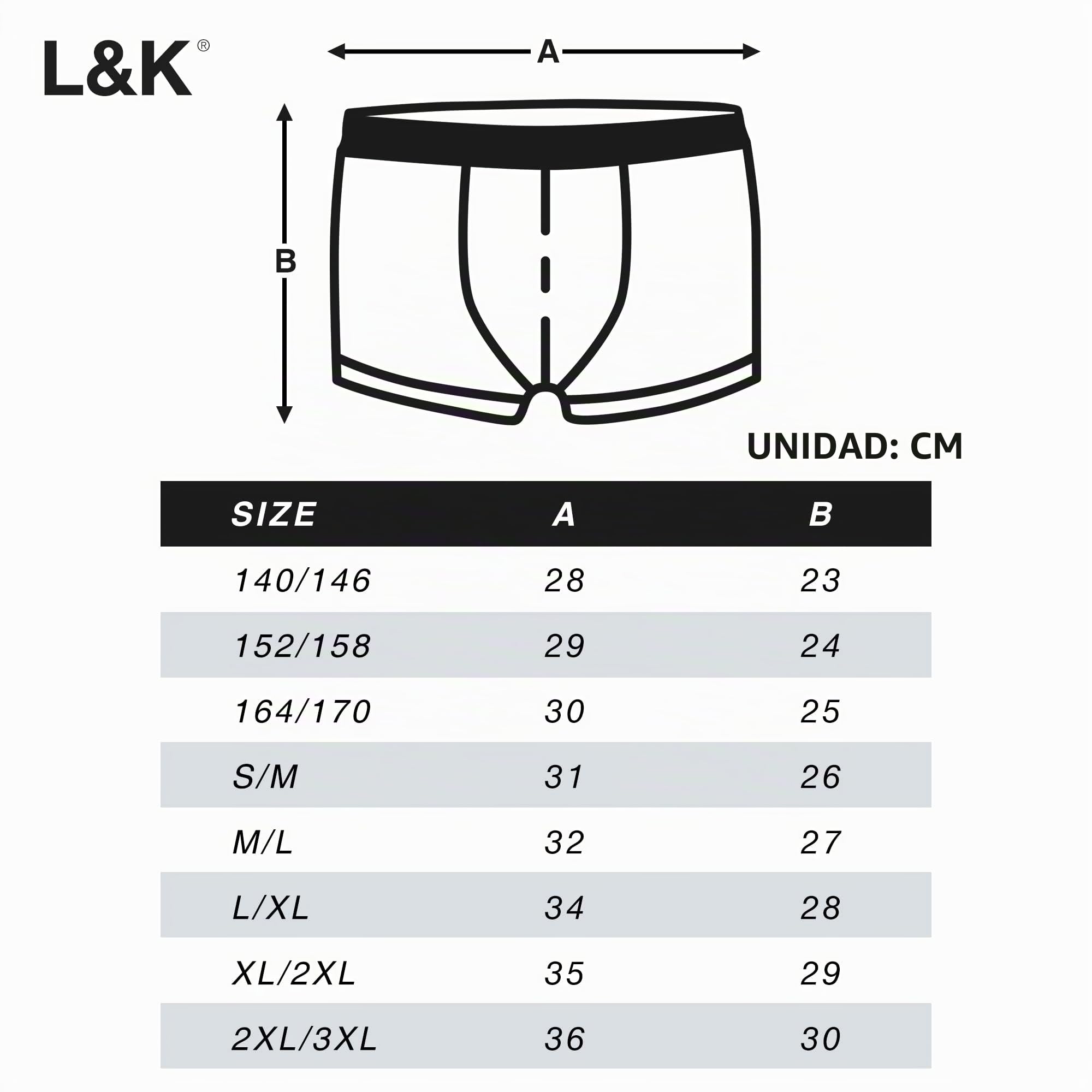 Conjunto L&K de 5 o 10 calzoncillos boxer de microfibra YHUVA3 para hombre, colores y diseños surtidos
