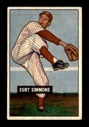 #111 Curt Simmons - 1951 Bowman Baseball Cards (Star) Graded VGEX - Baseball Slabbed Rookie Cards