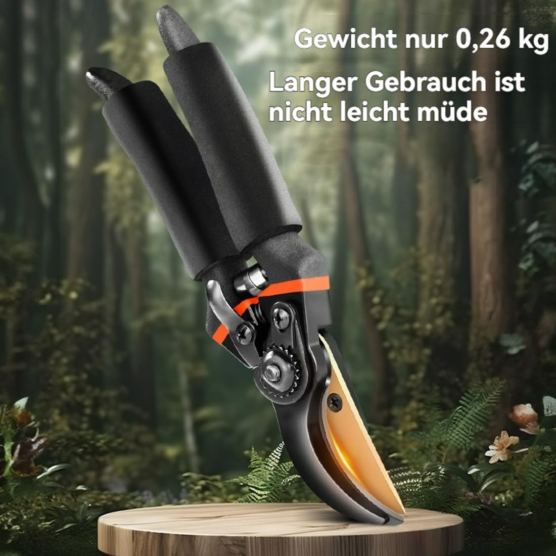 GardenCutter Pro, Hochleistungs-Gartenschere, Gepolsterter Komfortgriff mit SK5-Stahlklingen, Scharf und Rostfrei, für das Schneiden Harter Holzarten Wie Buche Oder Eiche (3pcs)