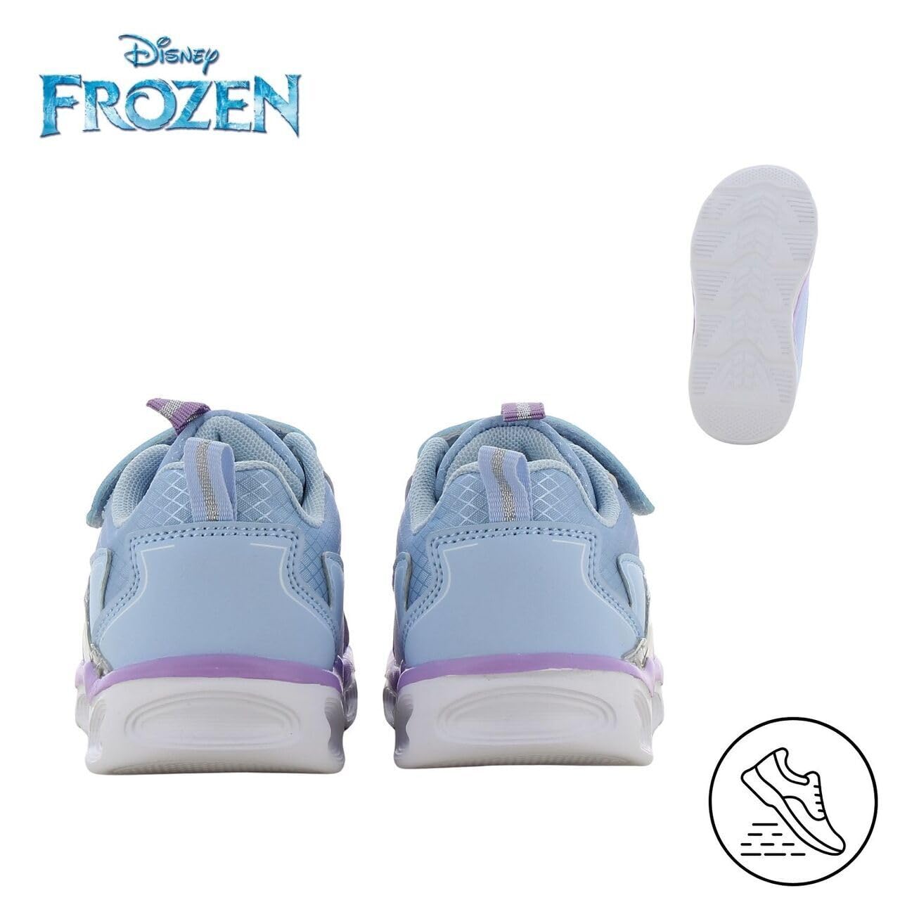 Leomil Frozen Zapatillas con Luces Niña | Zapatos con luces para niñas, Ligeros y cómodos, Ideal para la escuela y el tiempo libre, Disney Frozen, Regalo para Niños