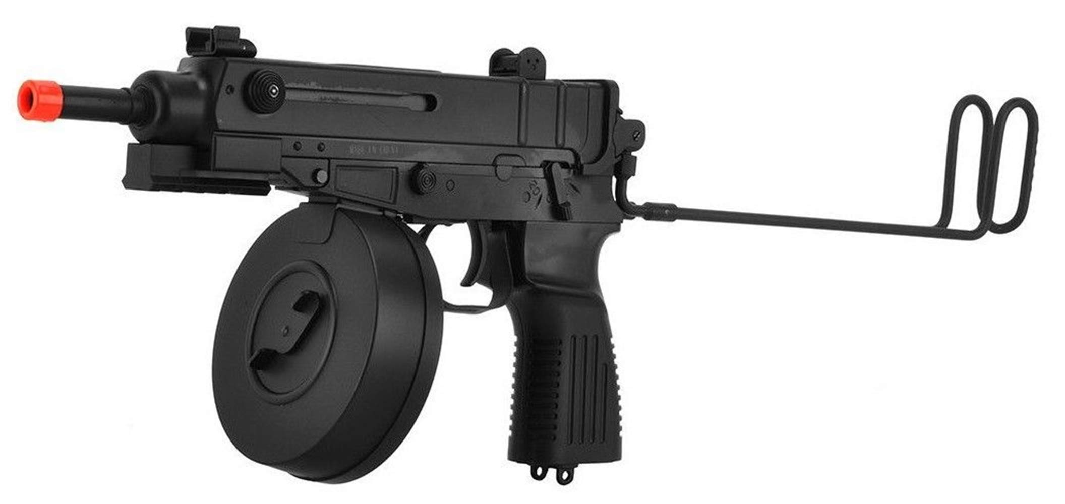 Buy AirSoft Full Metal VZ61 CQB Electric Scorpion AEG SMG R2C Drum Mag