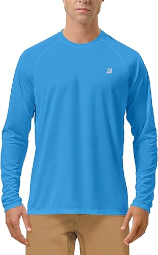 Roadbox - Camisetas de protección FPU 50+ para hombre, de manga larga, para correr, exteriores, senderismo, natación, pesca