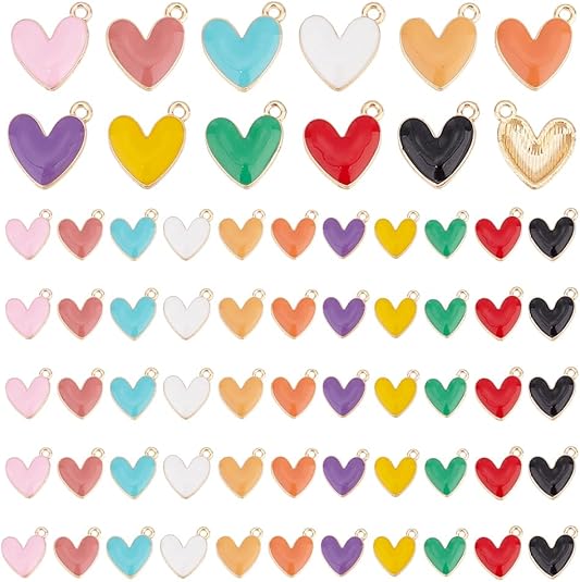 PH PandaHall Heart Pendart Charms