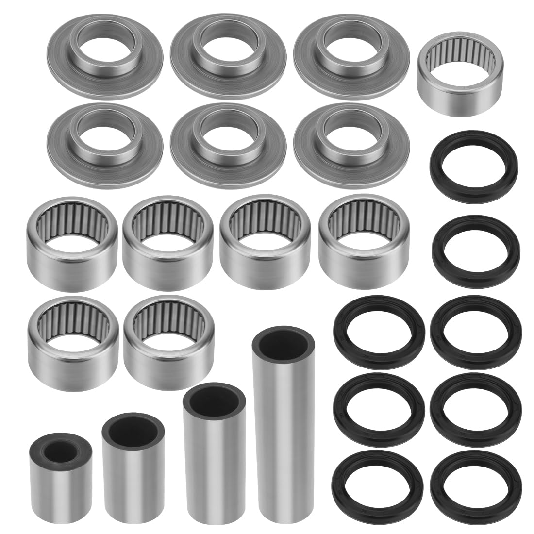 Kit de rodamientos y retenes del sistema de bieletas del basculante apto para Kawa-saki Arctic Cat ATV KFX400 DVX 400 2003-2008 92046-S018 3406-096