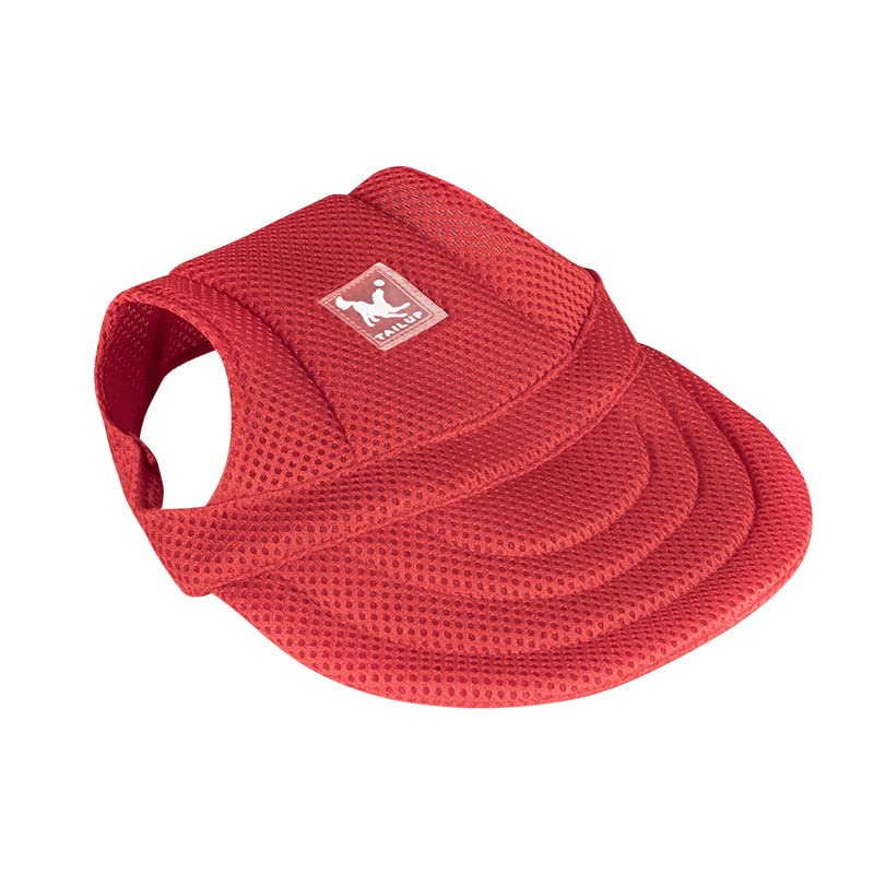 Mesh-Baseball-Pet-Caps-with-Ear-Holes-Adjustable-Comfortable-Dog-Hats-for-Small-Medium-and-Large-Dogs-Cat-Cap-Large-Red - Cucciolini Doodles Mesh-Baseball-Pet-Caps-with-Ear-Holes-Adjustable-Comfortable-Dog-Hats-for-Small-Medium-and-Large-Dogs-Cat-Cap-Large-Red