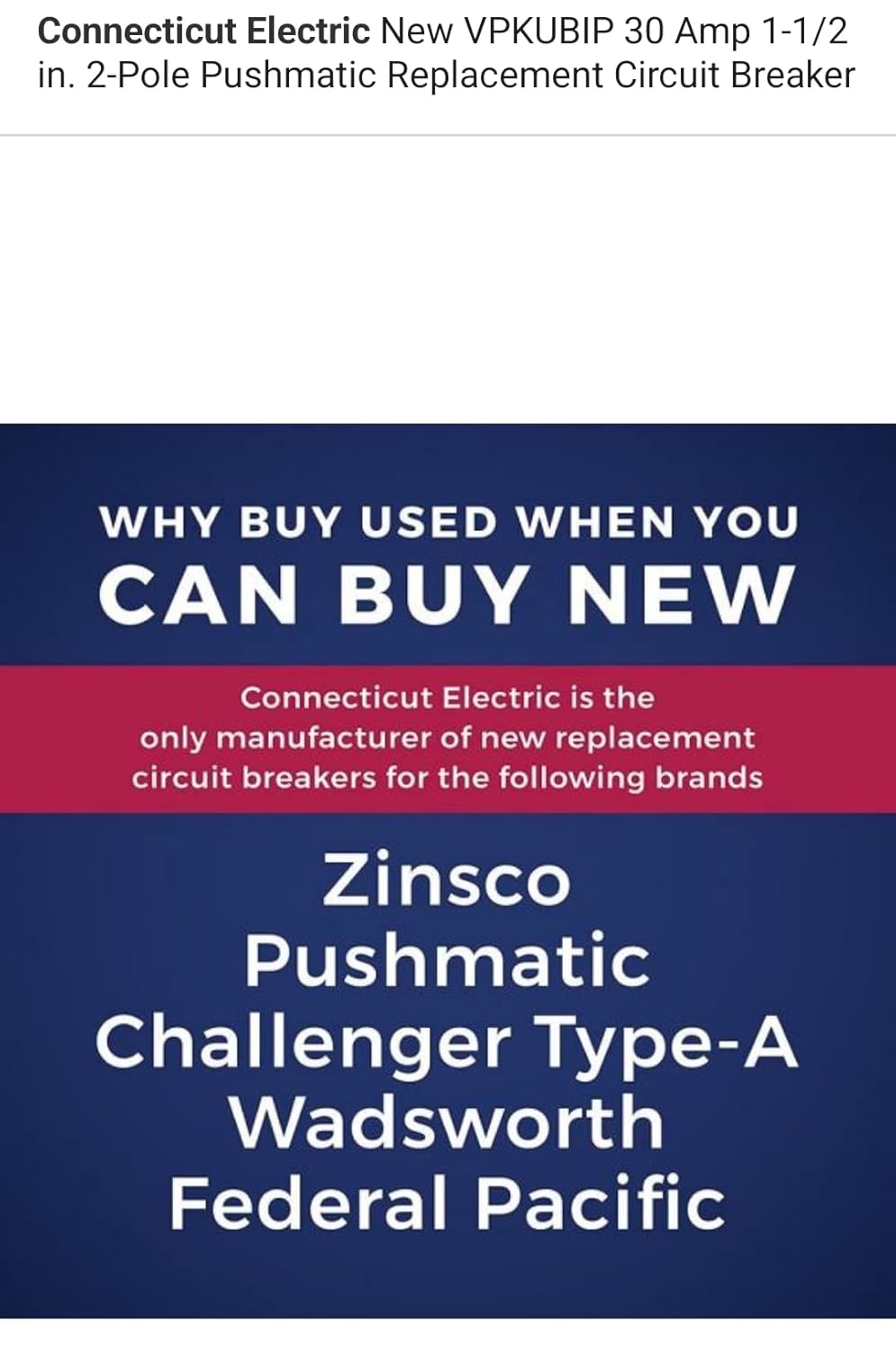 Circuit Breaker, 30A Double Pole