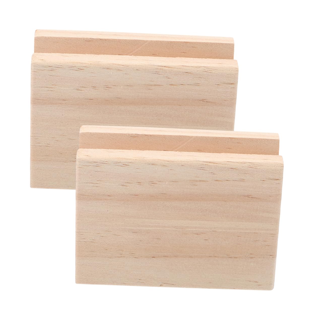 LALAFINA 2pcs Wooden Bed Risers and Furniture Heightening Pads for Sofa Table and Chair Support Easy Install Blocks for Increased Under-Furniture Storage