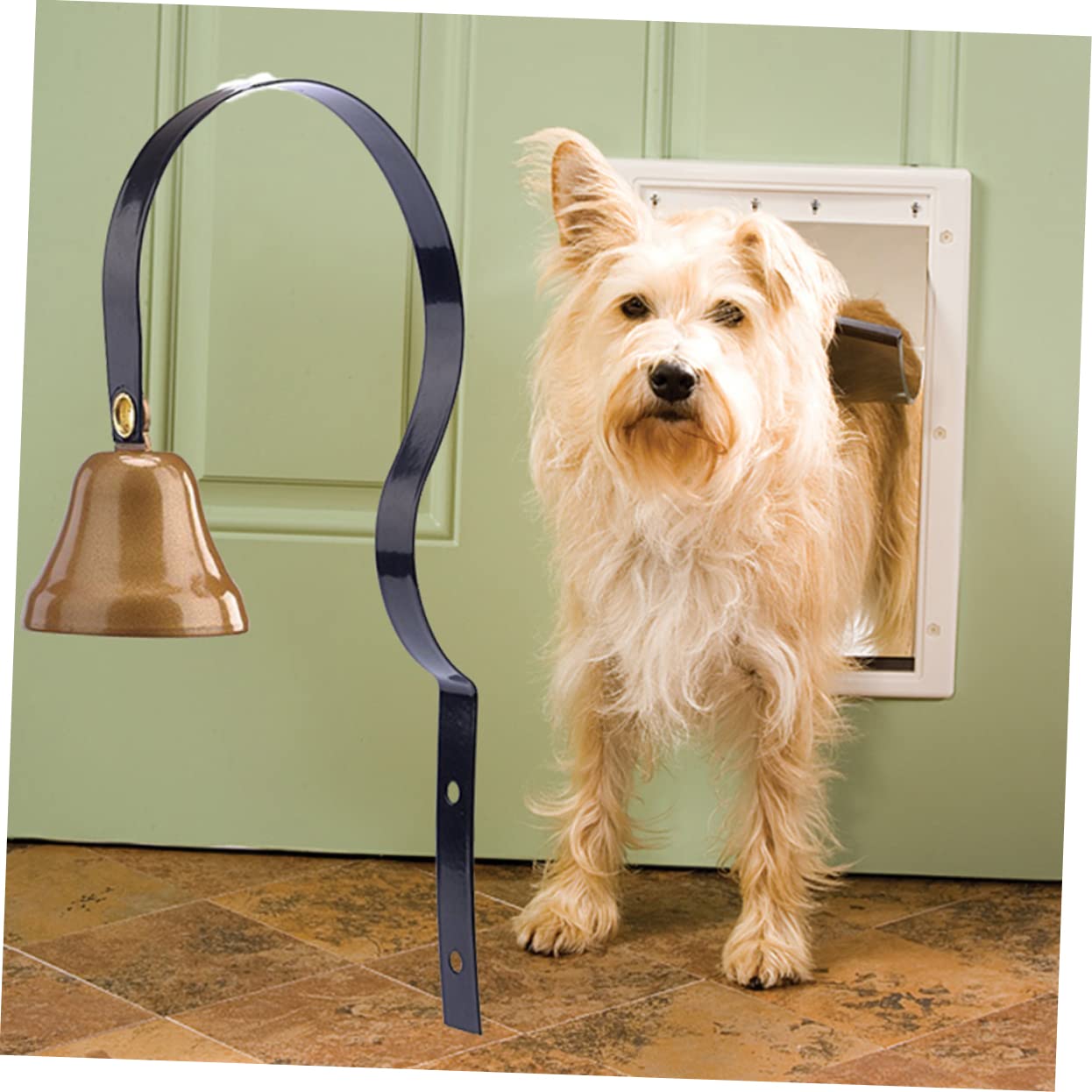 NUOBESTY 6piezas Timbre De Entrenamiento para Perros Puerta Timbre Metálico Negro y para Entrenamiento De Mascotas para Comunicación y Potty Training