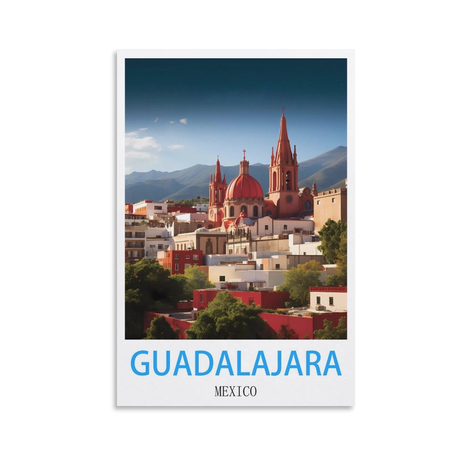 Retro Vintage Metal Tin Sign Guadalajara Mexico Vintage Retro Man Cave Bar Pub Shed Novelty Gift Tin Wall Décor Metal Sign 15x30cm