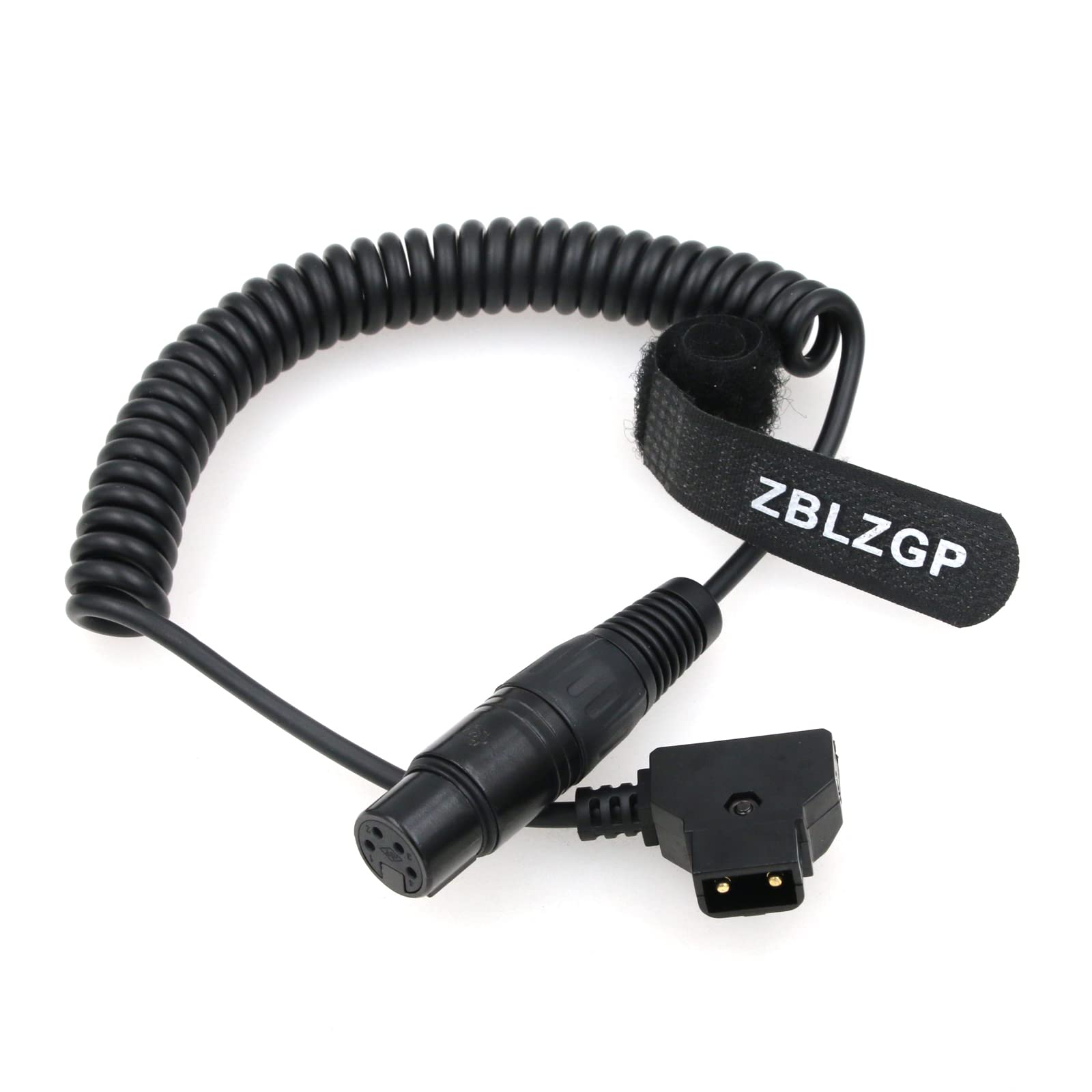 D-tap Male to XLR 4-pin Female Power Cable for Blackmagic URSA Mini Pro 4.6K Camera LVM-170A Tvlogic Monitor Roland EDIROL R88 (Coiled Cable)