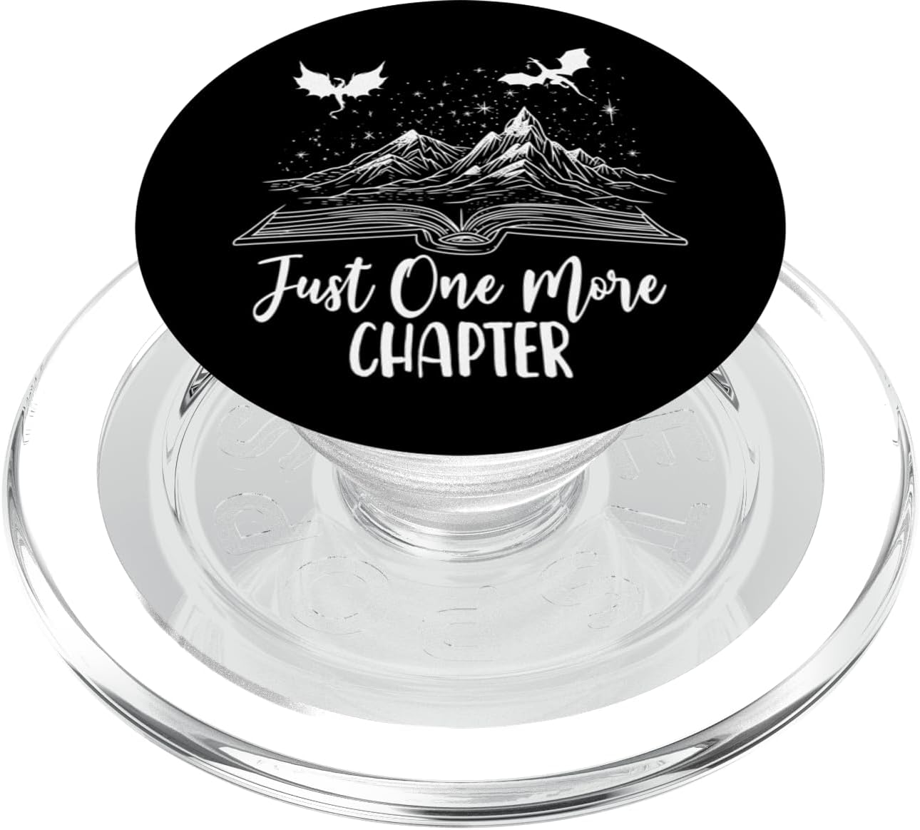 Just One More Chapter Romantasy Dragon Fantasy Romance Book PopSockets PopWallet for MagSafe
