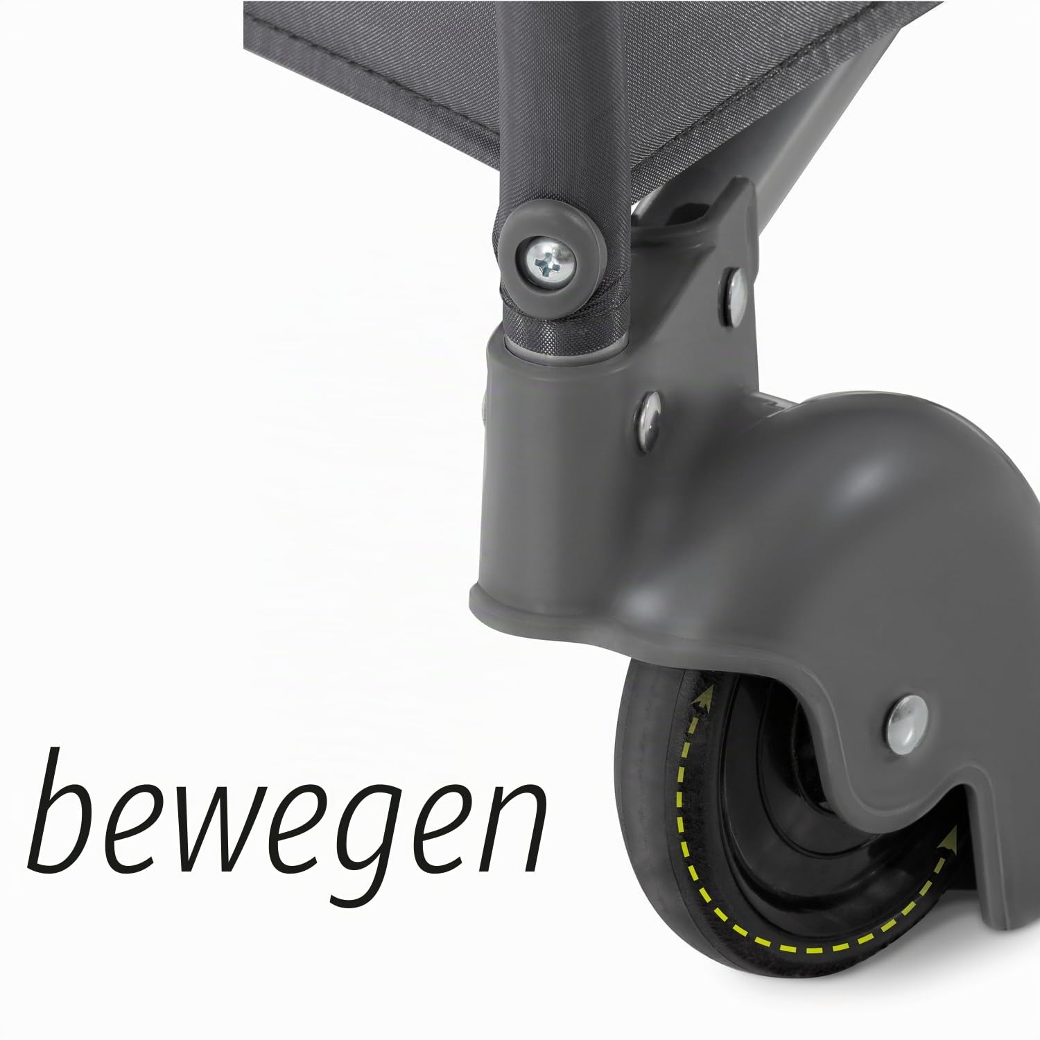 hauck Kinderreisebett Sleep N Play Go Plus mit Transporttasche, Rädern, Schlupf zum Spielen, Klein Zusammenklappbar, Baby Reisebett Kleinkind ab Geburt bis 15 kg (Stone)