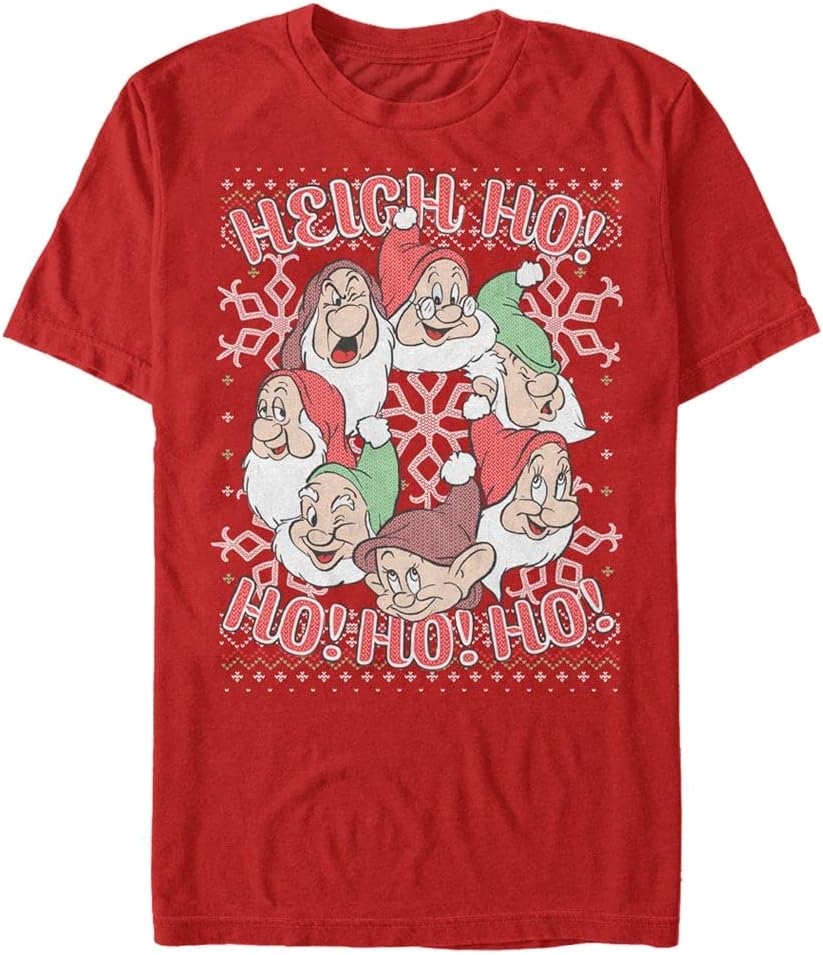 Disney Unisex Snow White Seven Dwarf Sweater Organic Short Sleeve T-shirt T-Shirt