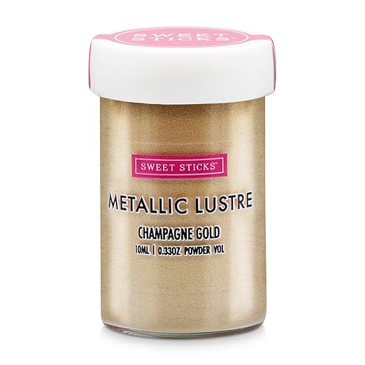 Sweet Sticks Metallic Luster Dust Color Powder, 4 Grams Champagne Gold