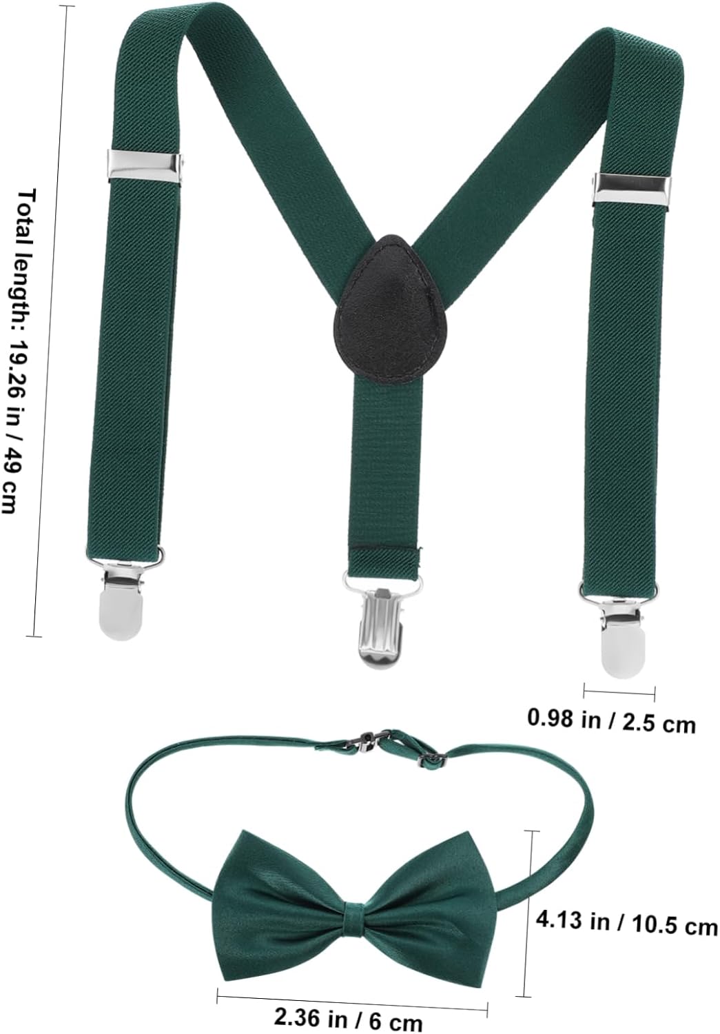 Uonlytech 1Set Adjustable Bow Tie and Suspenders for Boys Comfortable Back Design for Suits Parties and Everyday Wear Versatile Fashion Accessory