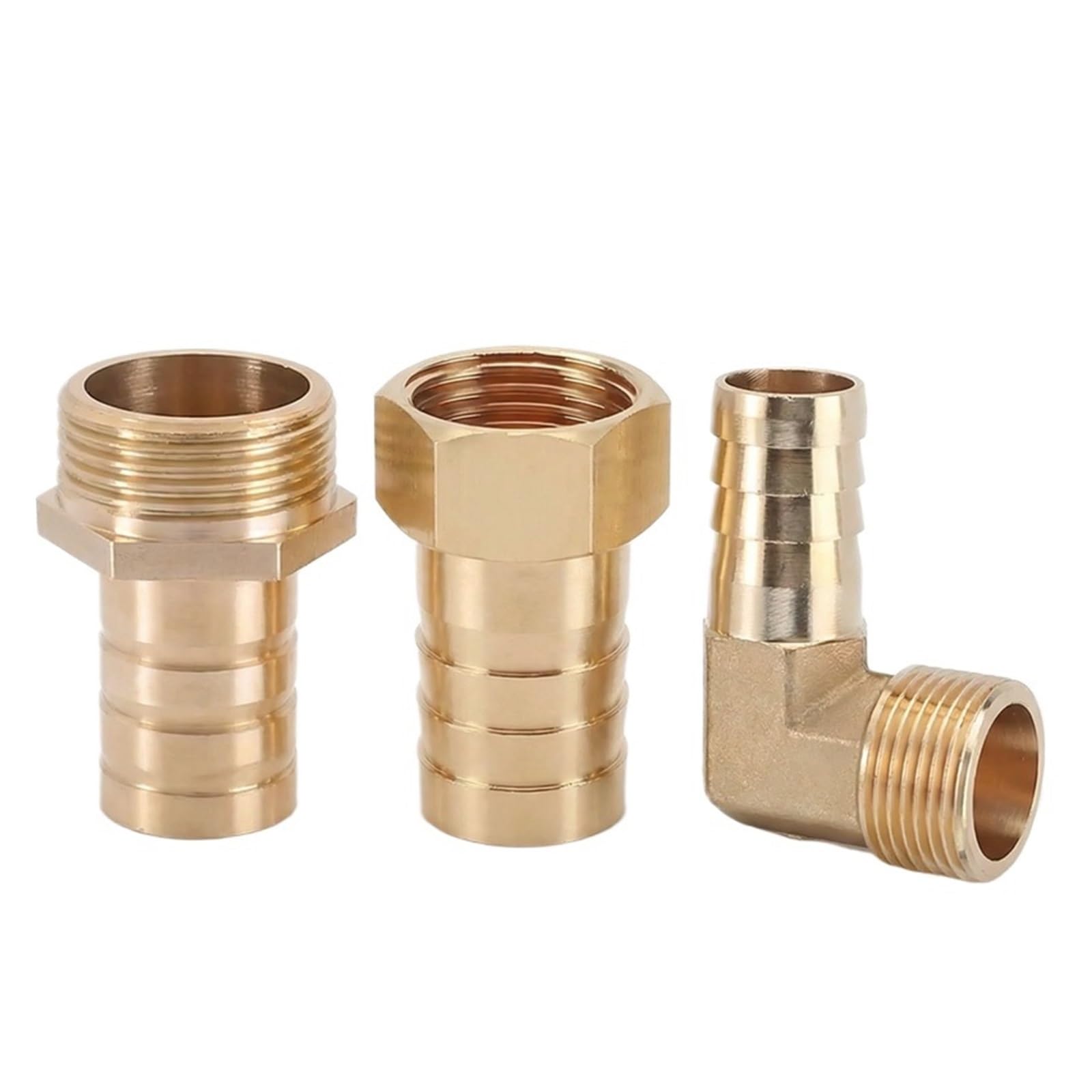 Brass Hose Barb BSP Connector 1/4-1/2" M/F | Pipe Fitting Reducer Air/Water/Fuel(Barb 8mm-1I2,PCF (20 PCS))