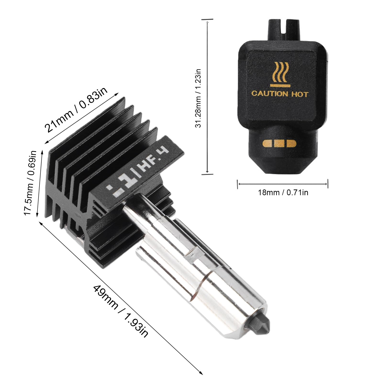 Fabater 2er-Pack 0,4 Mm P2S High Flow Hotend-Kit für P2S/H2D/H2S 3D-Drucker, High Flow-Düse aus Gehärtetem Stahl, Ersatz-3D-Drucker-Extruder-Hot-End-Zubehör, 4 Silikonhüllen