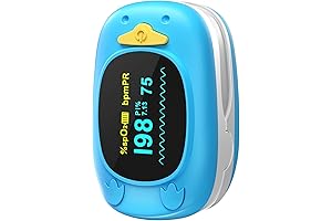 Children Fingertip Pulse Oximeter Blood Oxygen Saturation Monitor for Child Kids Portable...