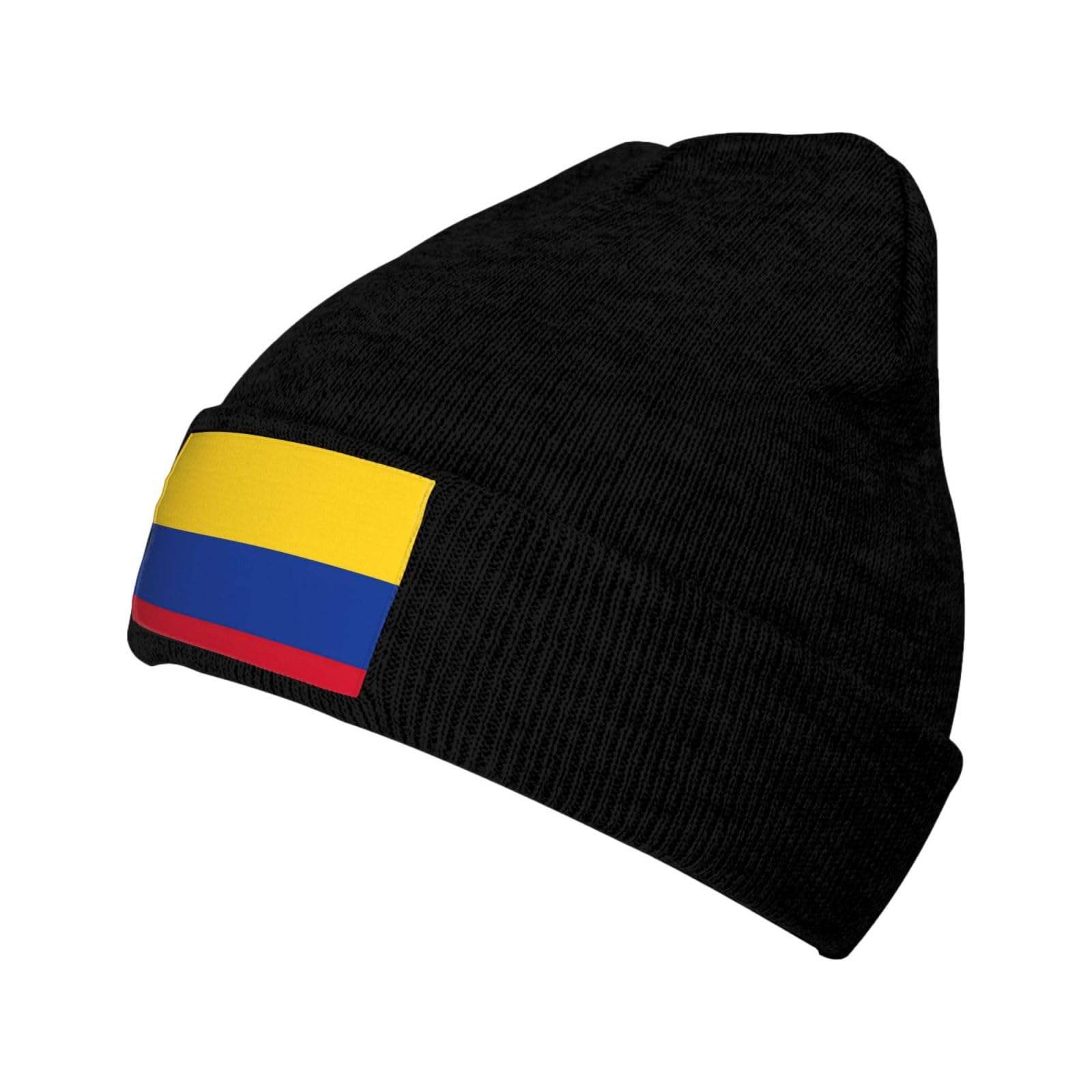 Flag of Colombia Knit Hats for Unisex Beanie Vintage Beanies Men Women Hat Accessories Beanies for Adult, Black, One Size
