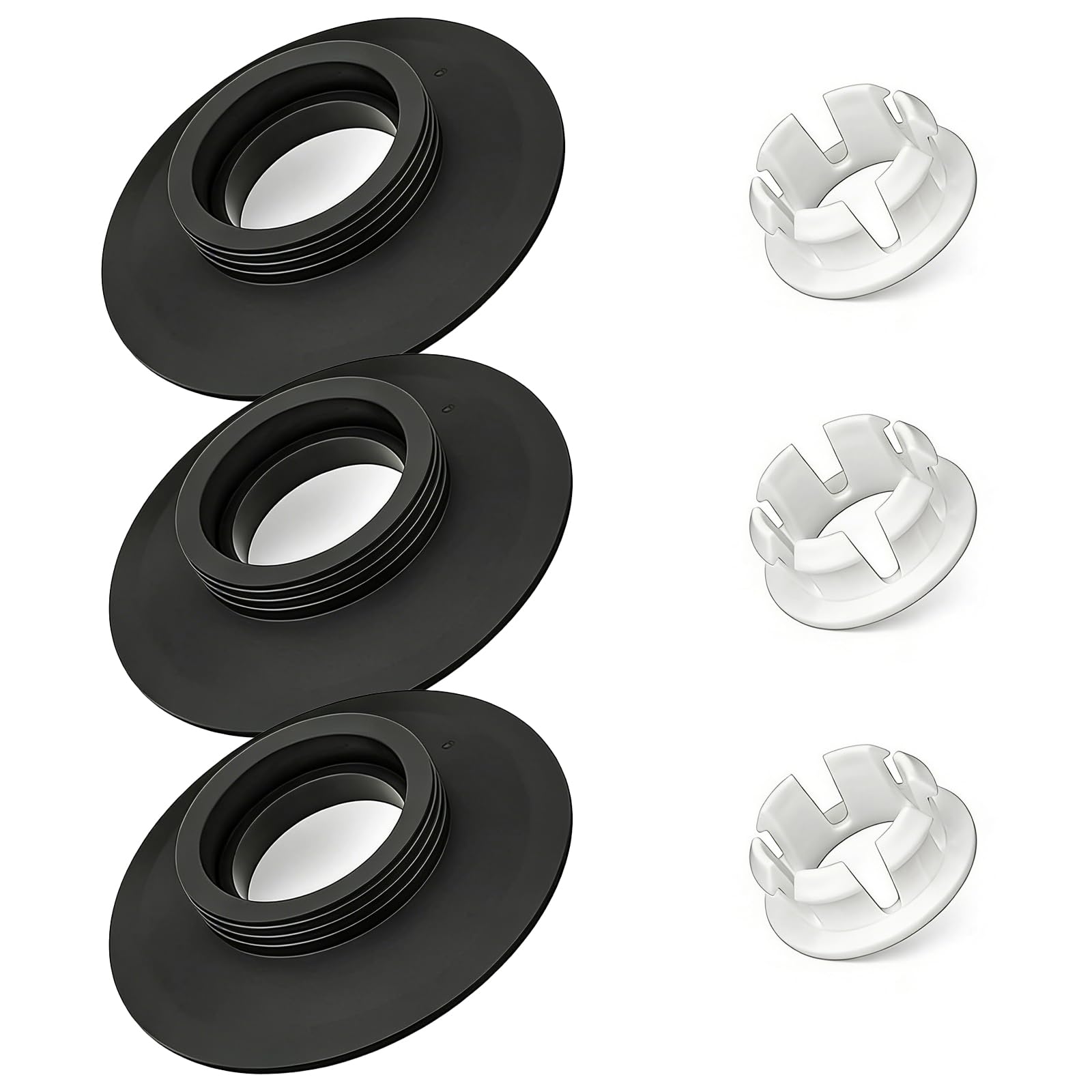 3 Pack Flush Valve Seal & Clip Kit for Ideal Standard Toilet Cistern, Replacement Rubber Seal Compatible with SV01967, Prevent Water Leakage & Constant Flushing, Easy DIY Fix