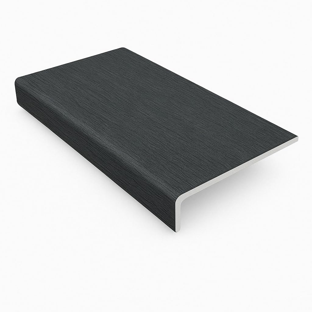 Windows4you Anthracite Grey uPVC Capping Board 200mmx3mx9mm–Modern Timber-Style Fascia Soffit Trim–1,2 or 4 Pack–Weatherproof Cladding Solution (4)