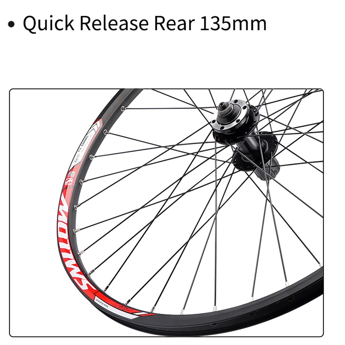 Ruedas Delanteras y traseras Plegables BMX de 20/24 Pulgadas con liberación rápida, bujes de Freno de Disco con rodamiento de Bolas de 32 Agujeros para Cassette de 7 a 11 velocidades.
