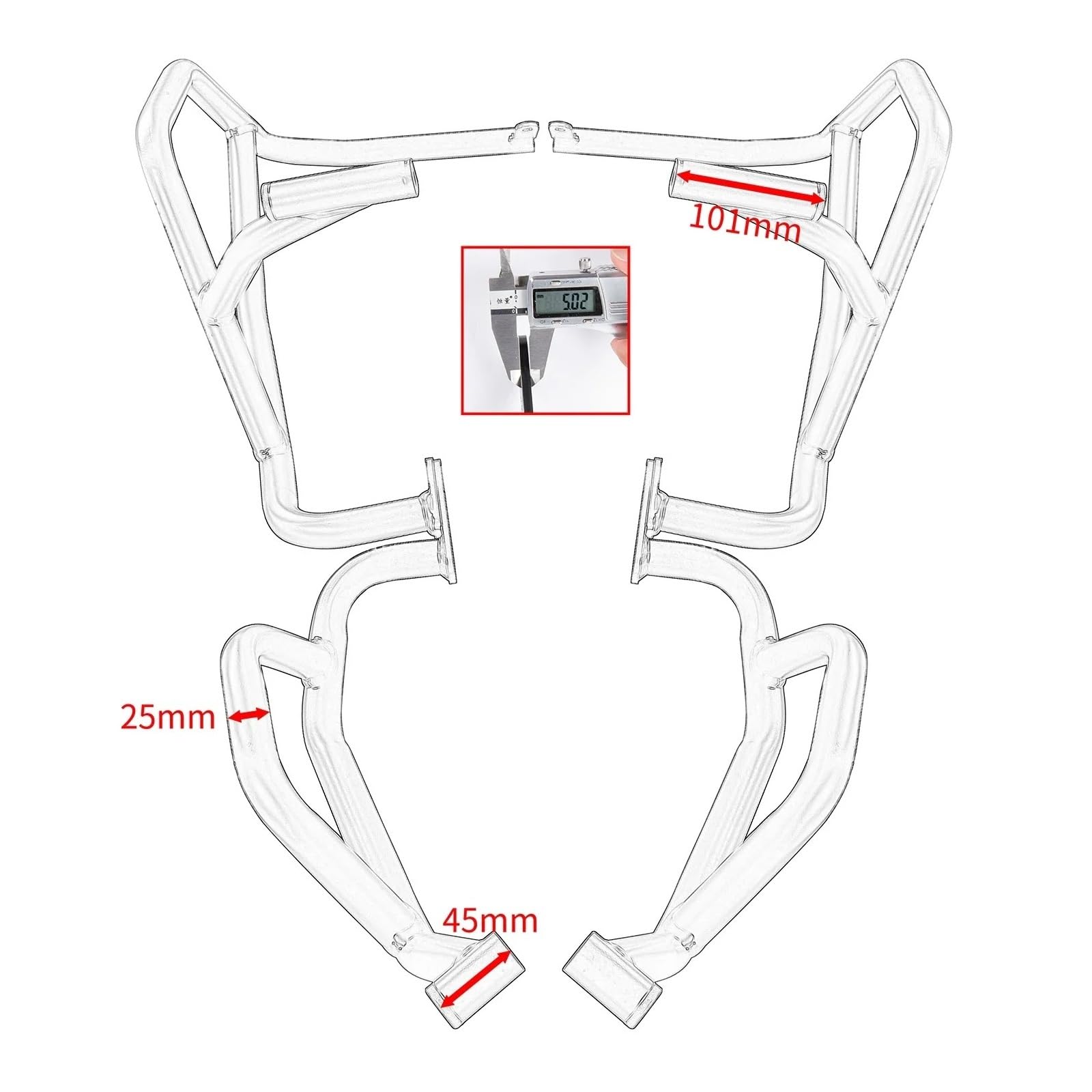 Paraurti paramotore Per CFMOTO 450mt Barra Protezione Motore Autostradale Paraurti Anticaduta 450 MT 450-MT 2024 Telaio Carrozzeria Accessori Per Moto
