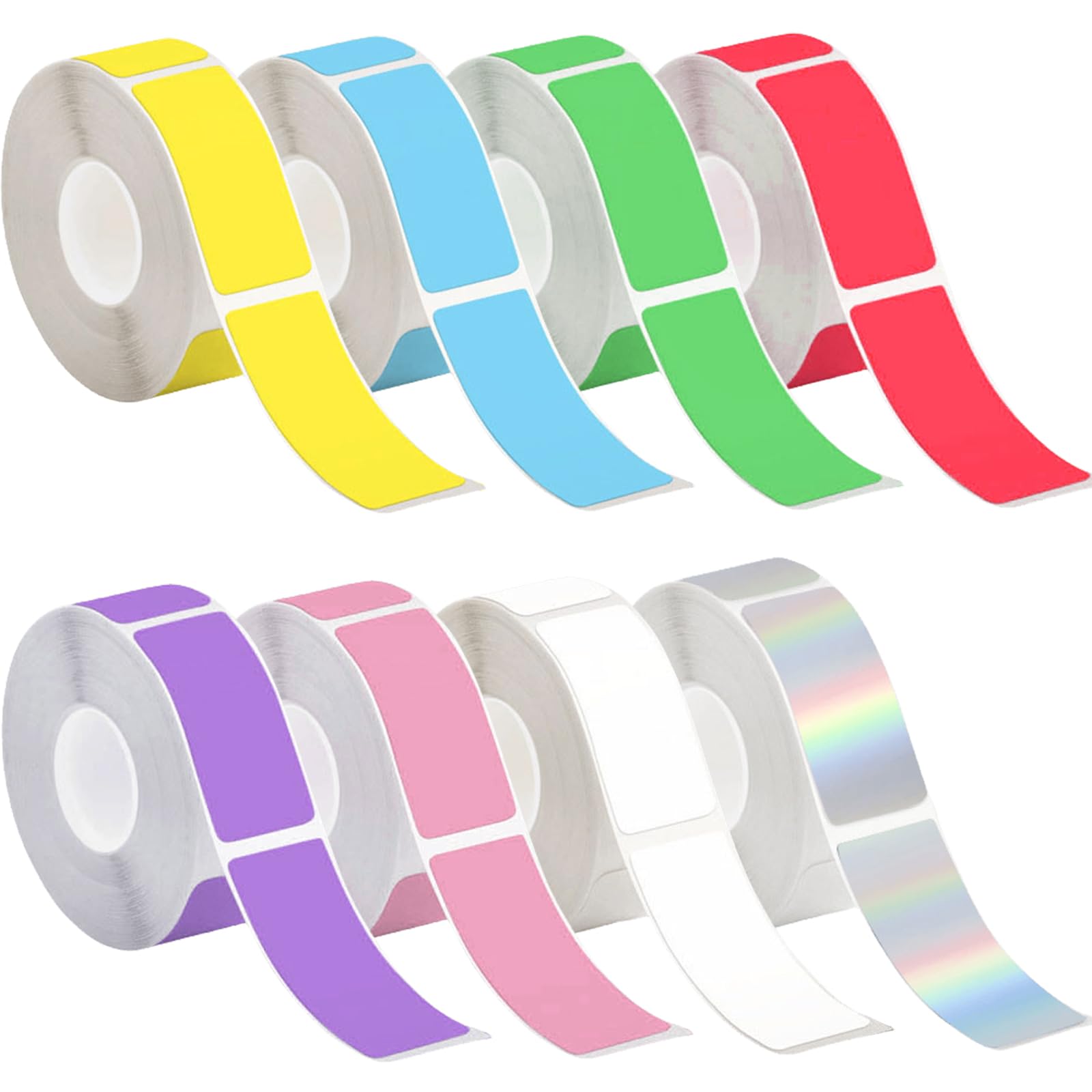 Lot De 6 Rouleaux D'étiquettes Thermiques Autocollantes 12x40mm - 160 étiquettes/rouleau - Pour Imprimantes Thermiques