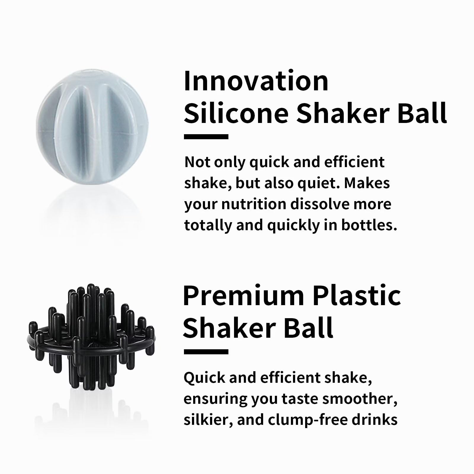 TOOFEEL Shaker Cups pour boissons protéinées – Bouteille shaker en acier inoxydable de 800 ml, ne reste pas froid/chaud, fenêtre visible avec 2 boules shaker, bouteille shaker en métal pour exercices