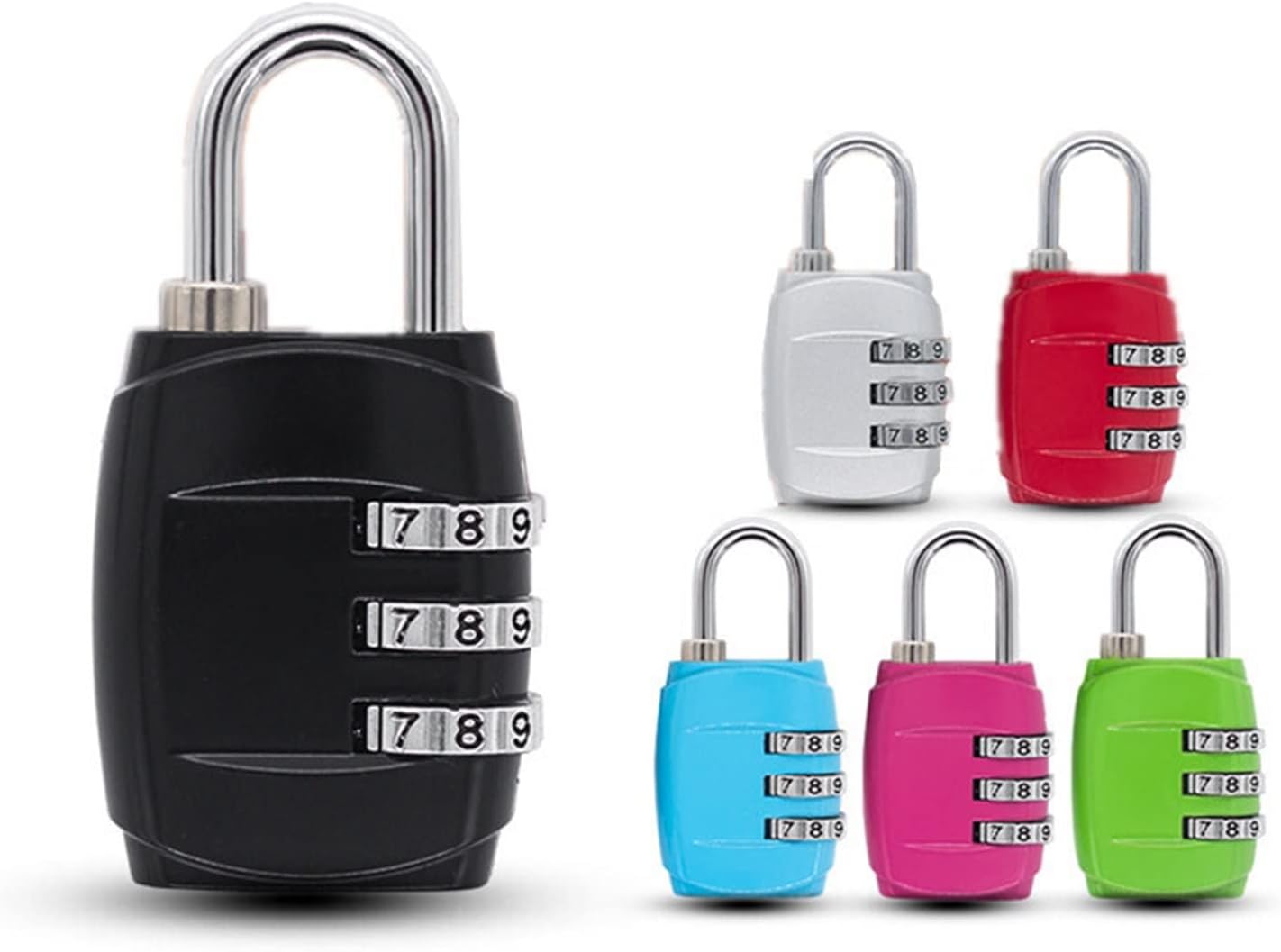 4 Dial Digit Password Lock Combination Suitcase Luggage Metal Code Password Locks Padlock Travel Theft 1Pcs(Plastic Purple)