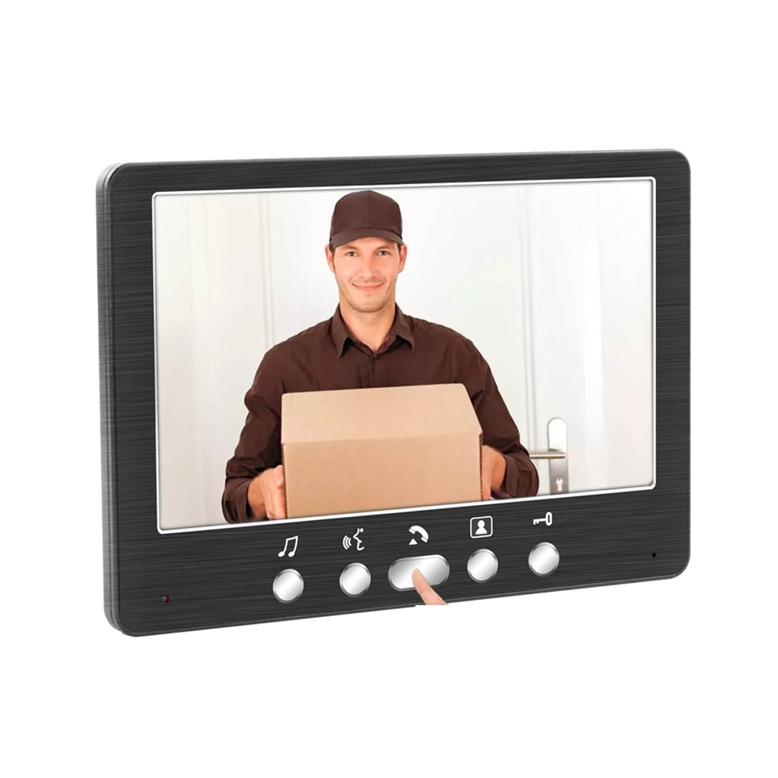 Z50 7-calowy ekran dzwonka wideo domofon TFT LCD Przewodowy domowy dom Bezpieczeństwo HD Night Vision Odblokuj dzwonek do drzwi 1 2 Monitor kamery (Color : Only screen, Size : U/K Plug)