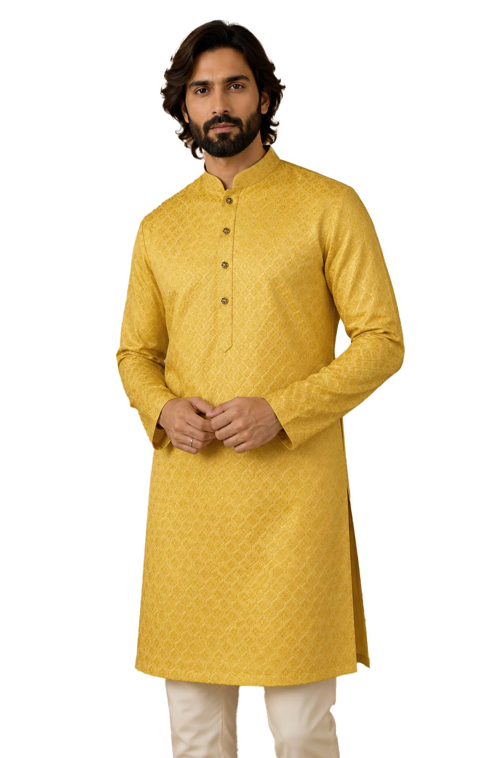 Art Silk Jacquard Kurta for Men Ethnic Wear-picture-34