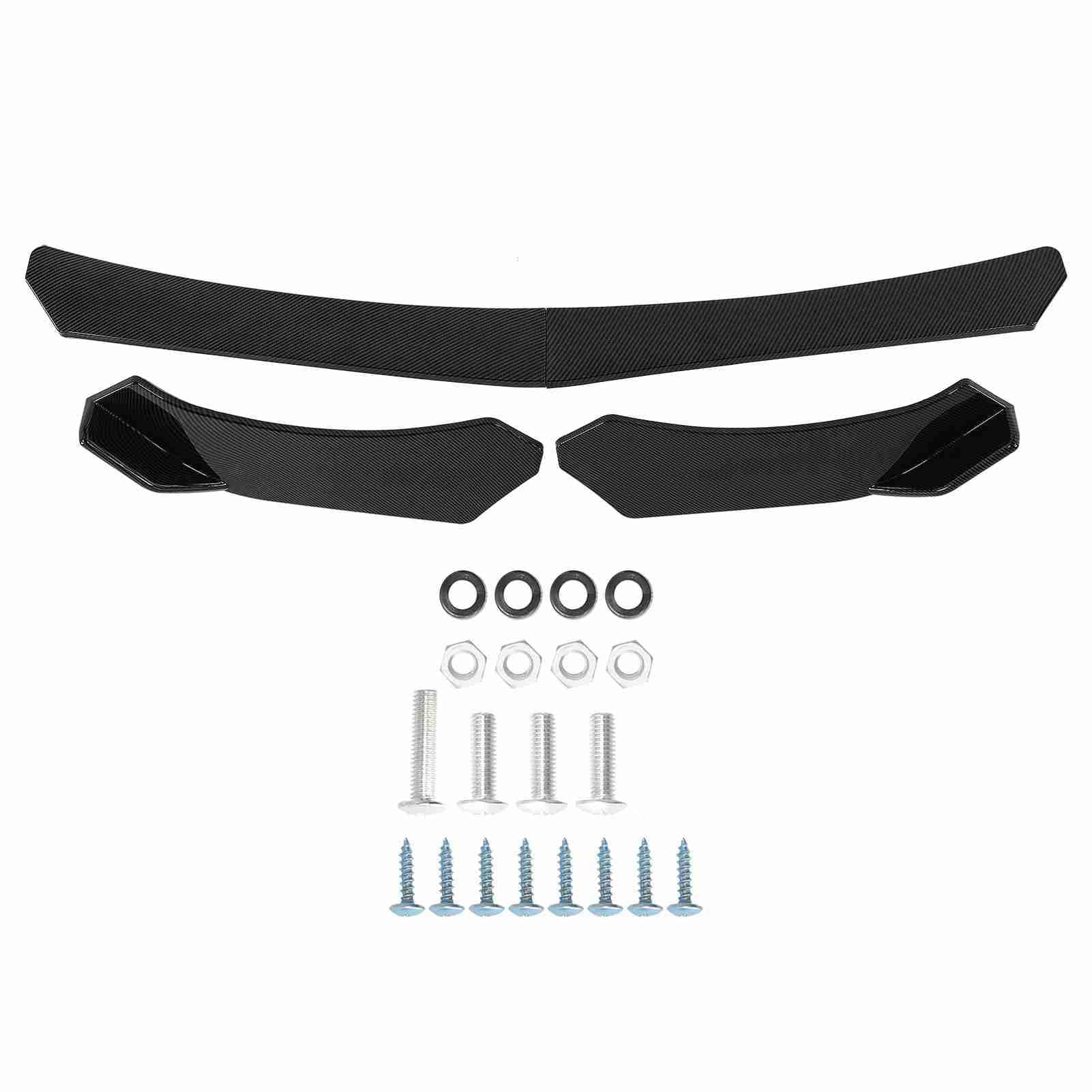 Generic Labbro del Paraurti Anteriore Splitter Anteriore in ABS da 177 Cm 4 Pezzi Stile Fibra di Carbonio Aggiunge Protezioni per Carico Aerodinamico Paraurti Facile da Installare per e Berlina