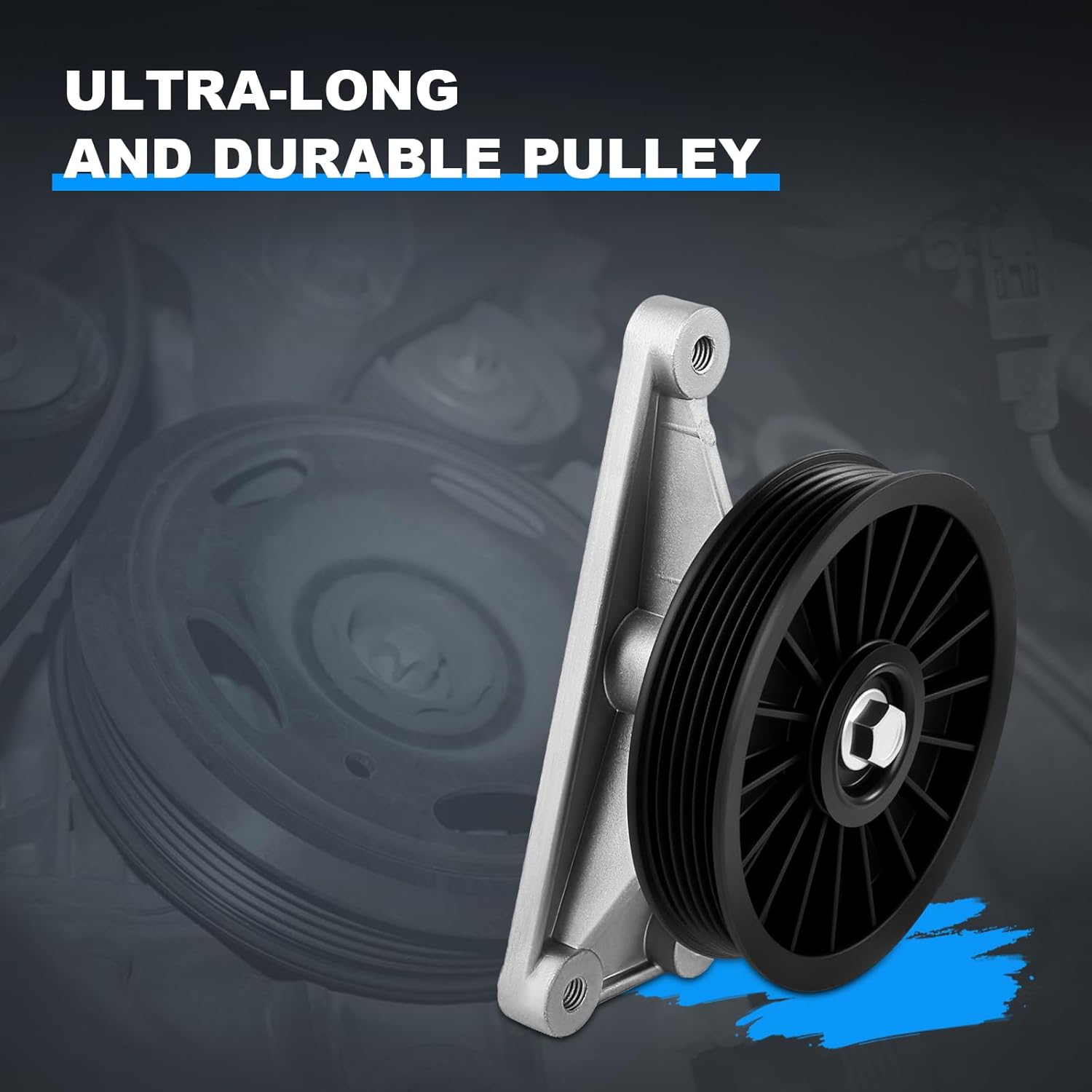 ECCPP A/C Compressor Bypass Pulley 34163 Durable Replacement for Smooth AC Performance Fits 1987-1988 for Buick Century 2.8L