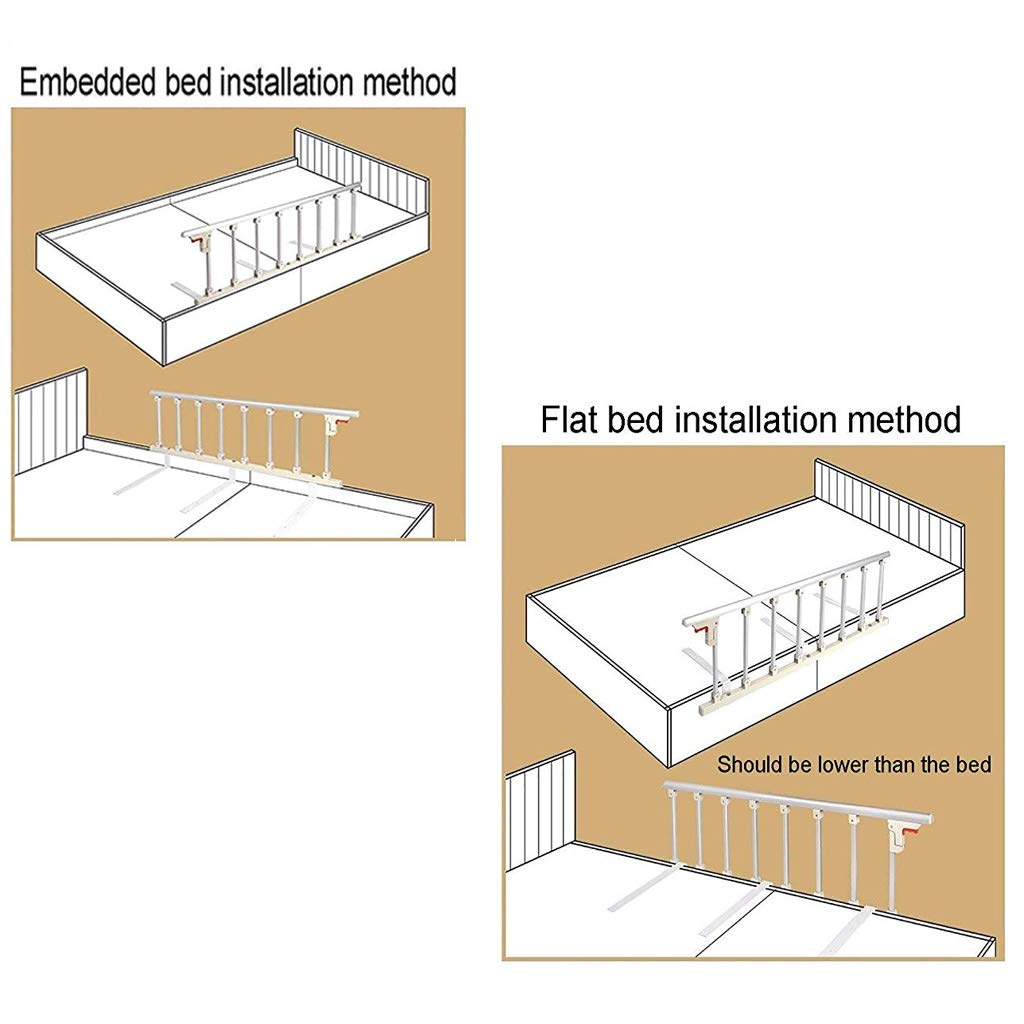 Barandilla de Cama Plegable para Ancianos de aleación de Aluminio, portátil, anticaída, para Adultos, con asa de Asistencia, para Cama de discapacitados, Barra de protec