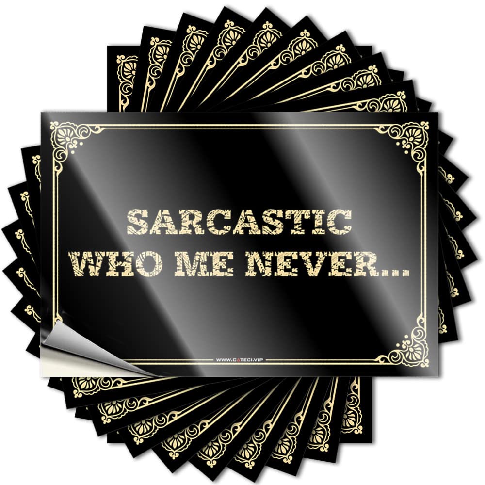 Quote Book Plain Waterproof - Sarcastic Who Me Never. Garage Self Adhesive Decal for Motorcycle Use(8X12CM)