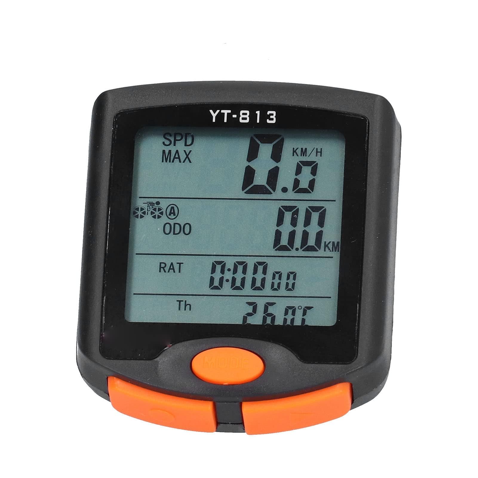 Ejoyous Computer da Bicicletta Digitale, Tachimetro per Bicicletta Wireless Impermeabile con Display Retroilluminato a LED, Tachimetro Automatico per Bicicletta con Supporto, Sveglia
