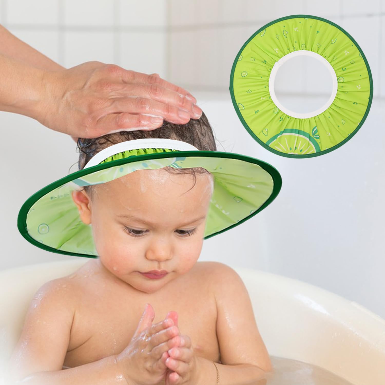 BORFUE Shampoo Shield Baby Shower Cap Children Shampoo Cap Visor Hat Bath Head Shield for Eyes and Ears Protection - Image 2