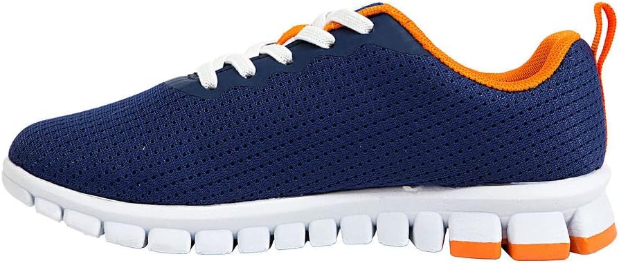 Deer Stags Boy's Haskell Jr Sneaker, Navy/Orange, 5 Big Kid