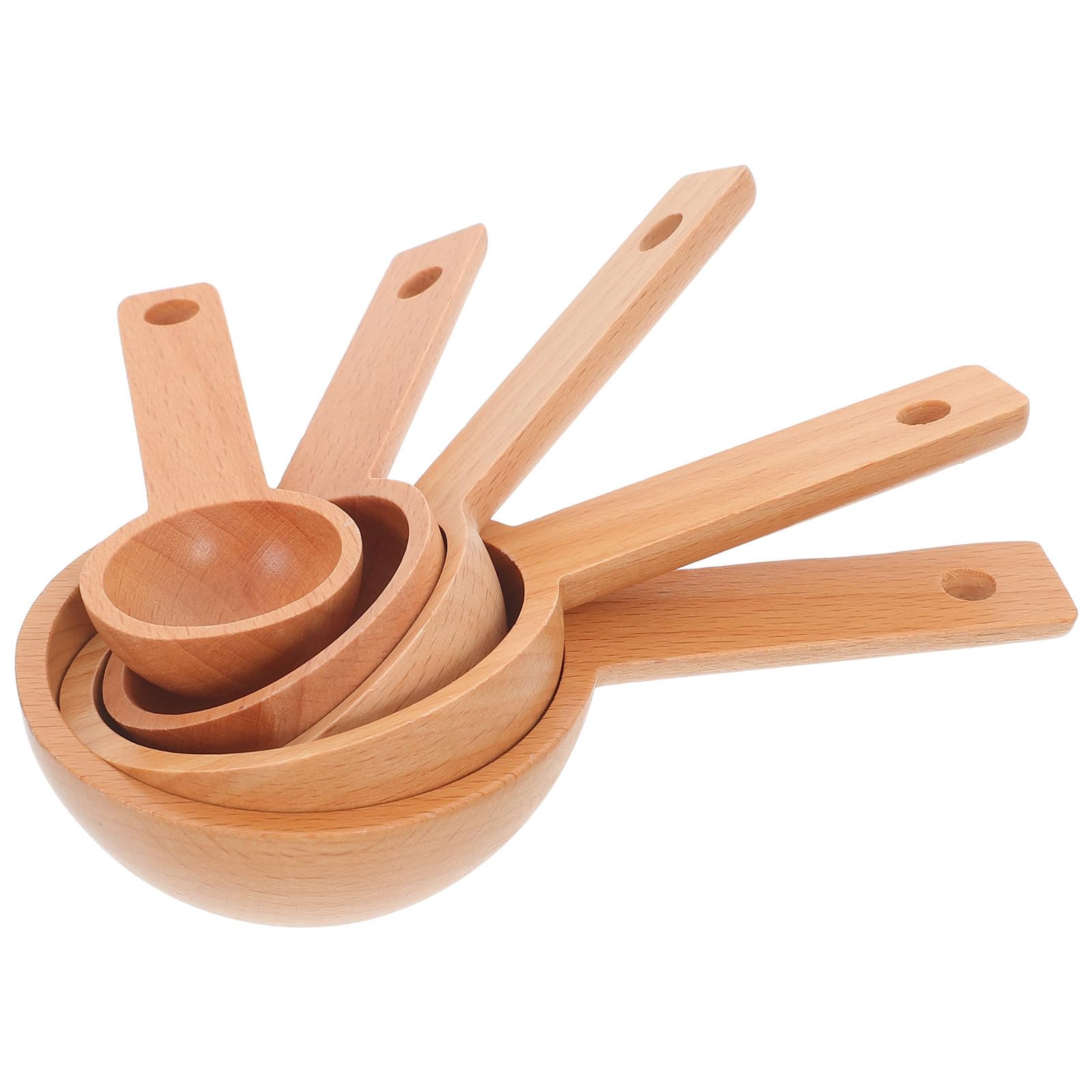Cucharas medidoras de madera para dosificación exacta de café y repostería