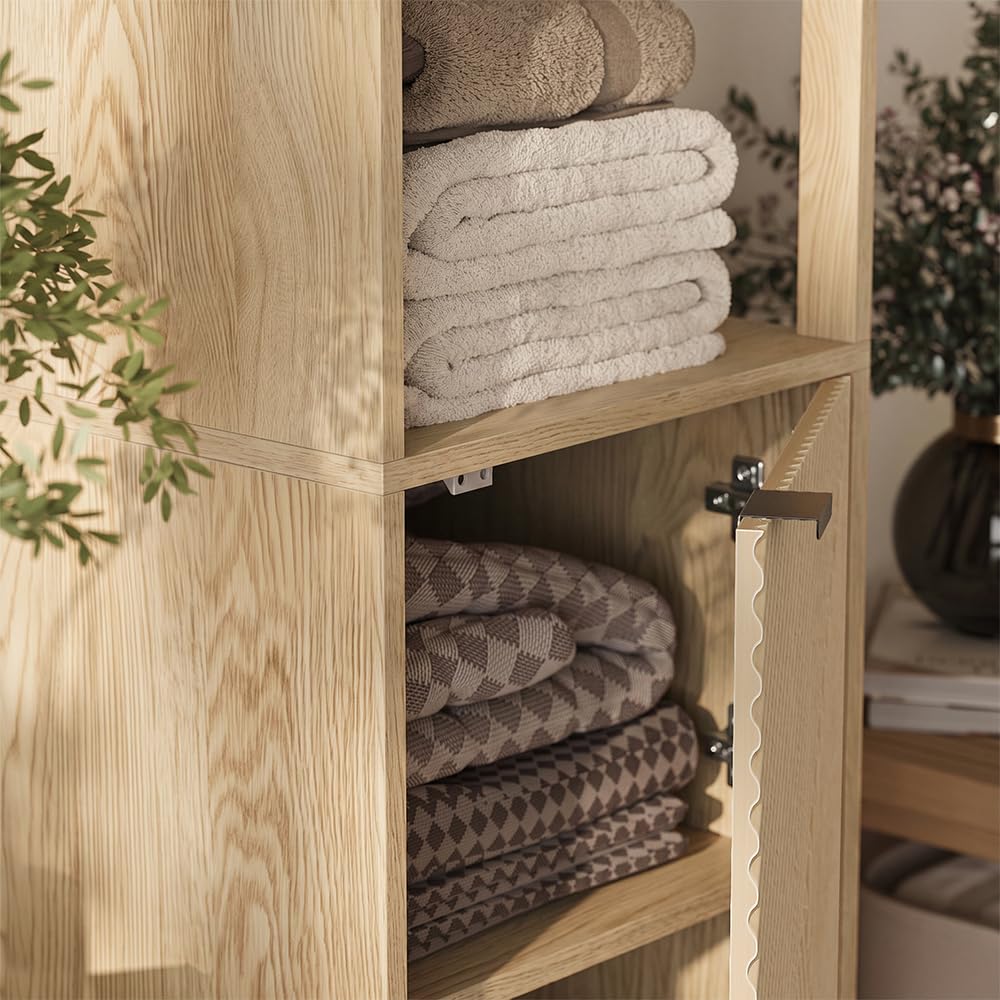 Vicco Armario de baño Arven, Roble 40 x 160 cm