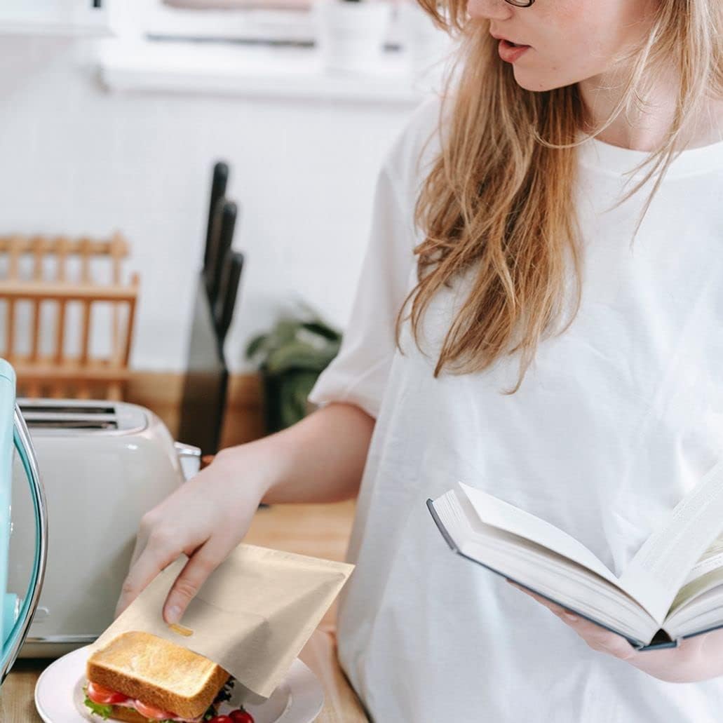 Non-stick Reusable Toaster Bags Create Grilled Cheese Sandwiches in Toaster, Microwave Oven or Grill, Pizza Panini& Garlic Bread Reusable and Easy to Clean Kitchen Supplies Household Supplies