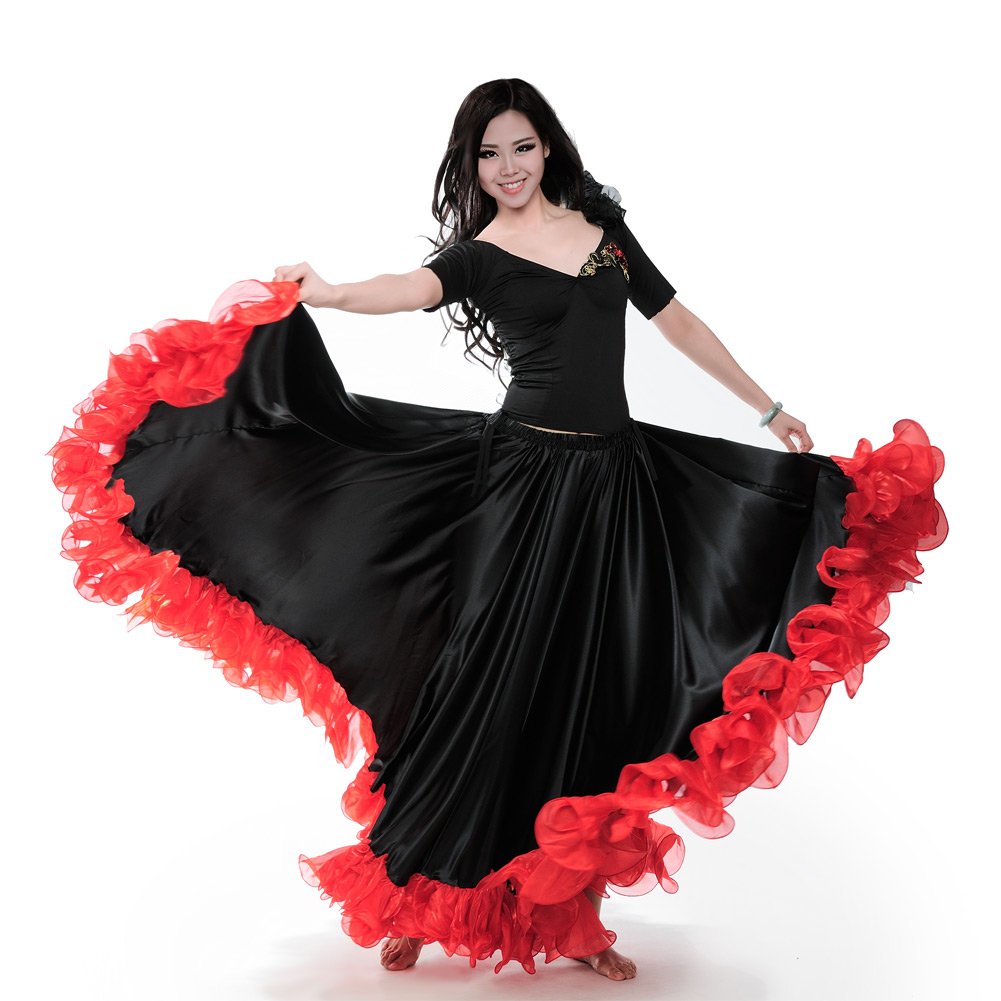 Buy ROYAL SMEELABelly Dance Skirt Belly Dancing Outfit Flamenco Skirt