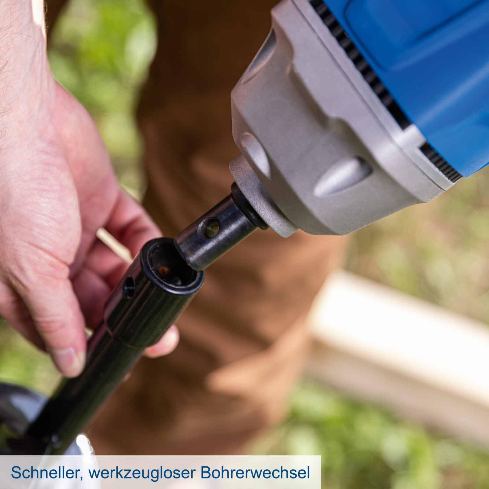 Scheppach Akku Erdbohrer BC-EB100-X | Bohrerlänge 800mm | Bohrer Ø100mm | Bohrerdrehzahl 125 U/Min | 3 verschieden Betriebsmodi | Brusless | 20V-IXES-Serie | 10 Jahre Garantie | Ohne Akku & Ladegerät
