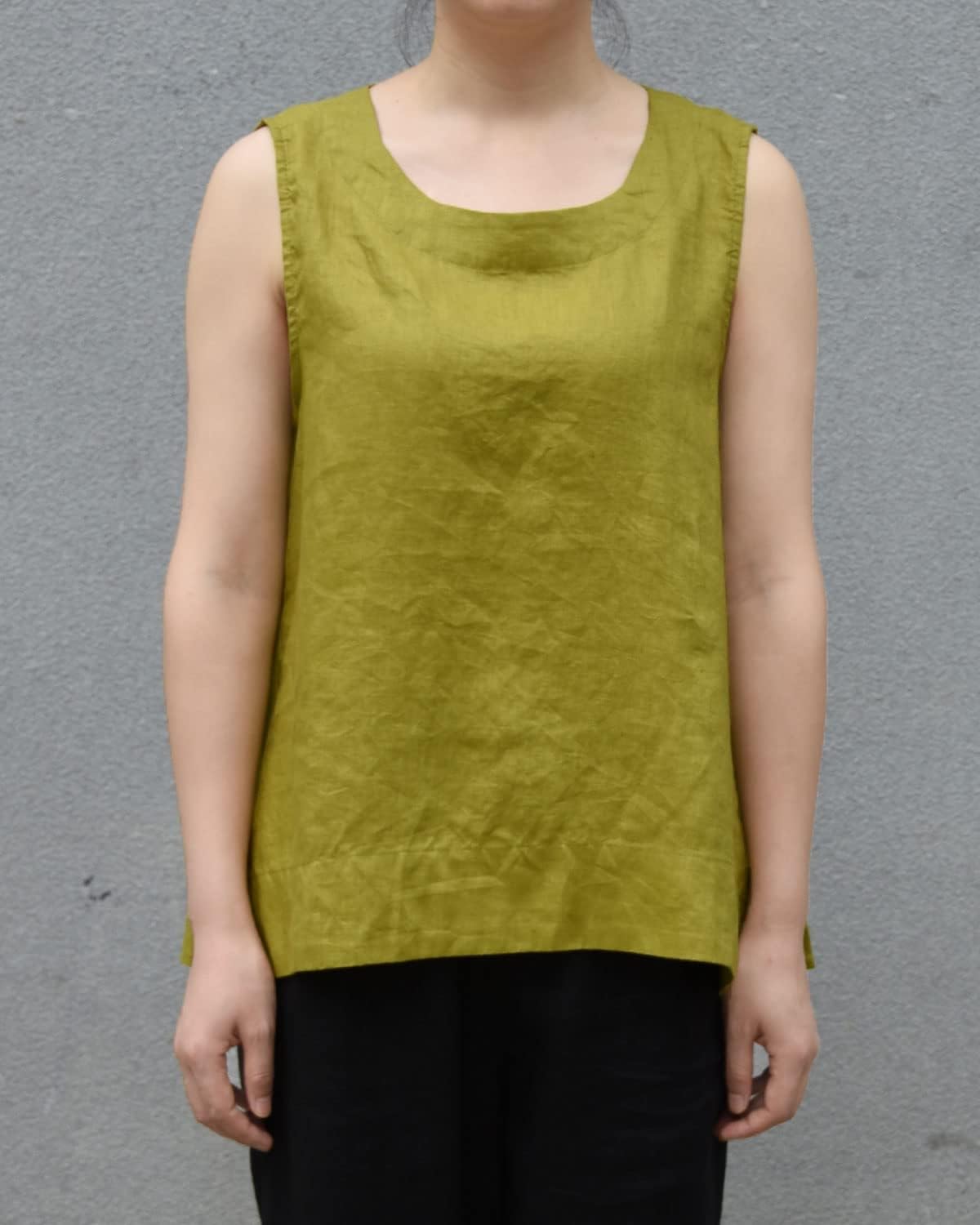 IXIMO Women's 100% Linen Sleeveless Tank Tops Summer Shirts Casual Blouses - Image 2