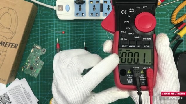 Image of HOLDPEAK Digital Clamp Multimeter Connect with APP via Bluetooth HP-570S-APP Voltage Multimeter with Amp Ohm Tester, 6000 Count with NCV, Auto Range, AC /DC Voltage AC /DC Current,Resistance