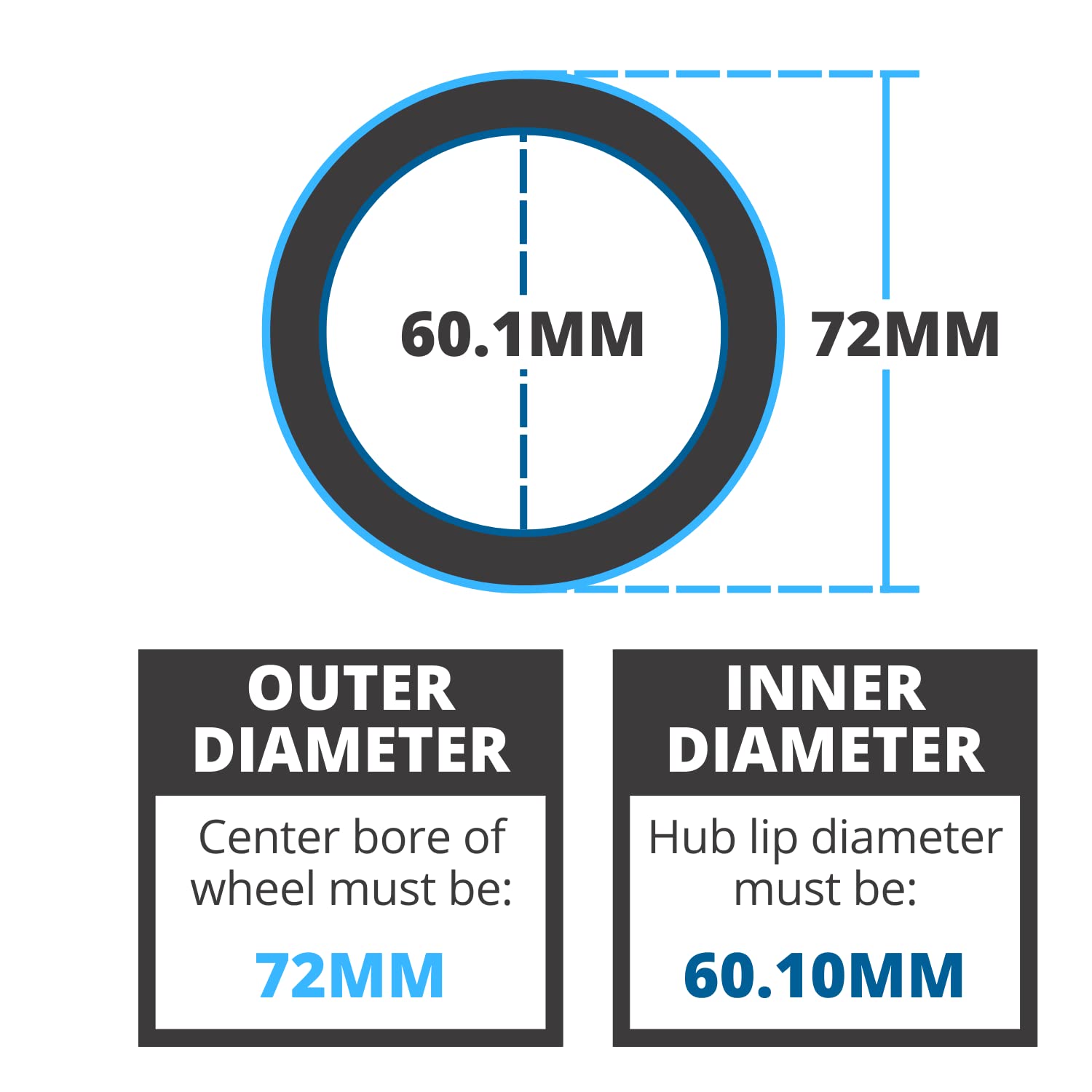 West Coast Wheel Accessories Hub Ring 72.6 to 66.10