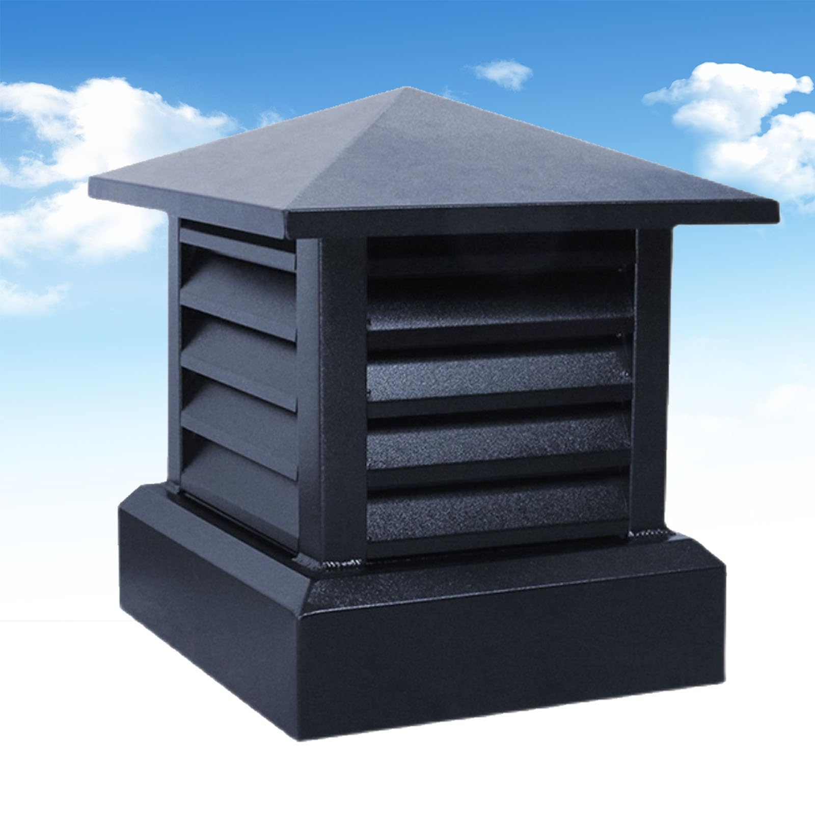 Cuadrado Inferior sombrerete de chimenea 250-450 mm, conducto de chimenea cubierta para exterior, Chimenea techo lluvia Guard, Aleación de aluminio sombrerete de chimenea para Ventilación, Instalaci