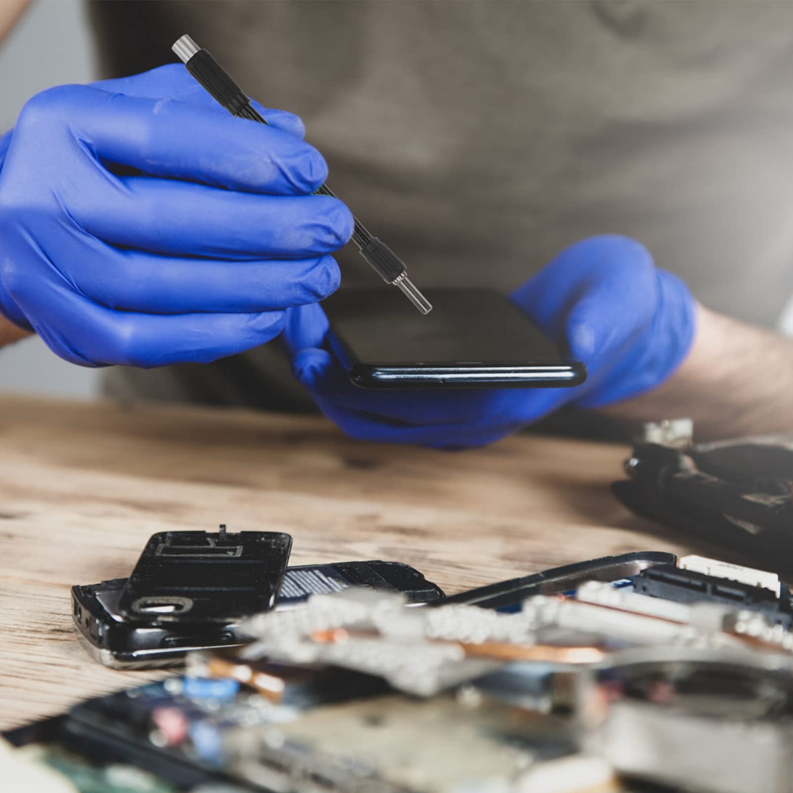 HOMSFOU 115-in-1 Telefon Reparaturset Aus Chrom Vanadium Stahl Rutschfester Griff Vielseitiges Öffnungs Und Hebelwerkzeug Für Smartphone Tablet Und Uhr